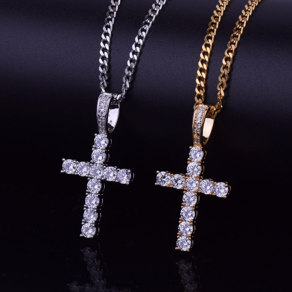 Iced Cross Pendant